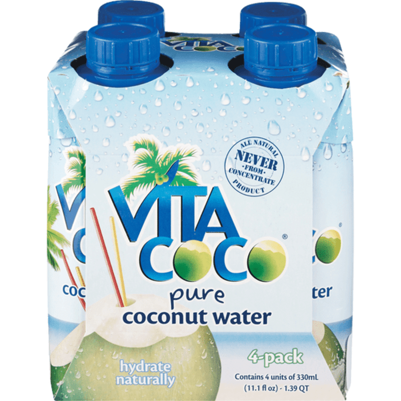 Vita Coco Coconut Water, Pure, 4Pack (11.1 fl oz) Instacart