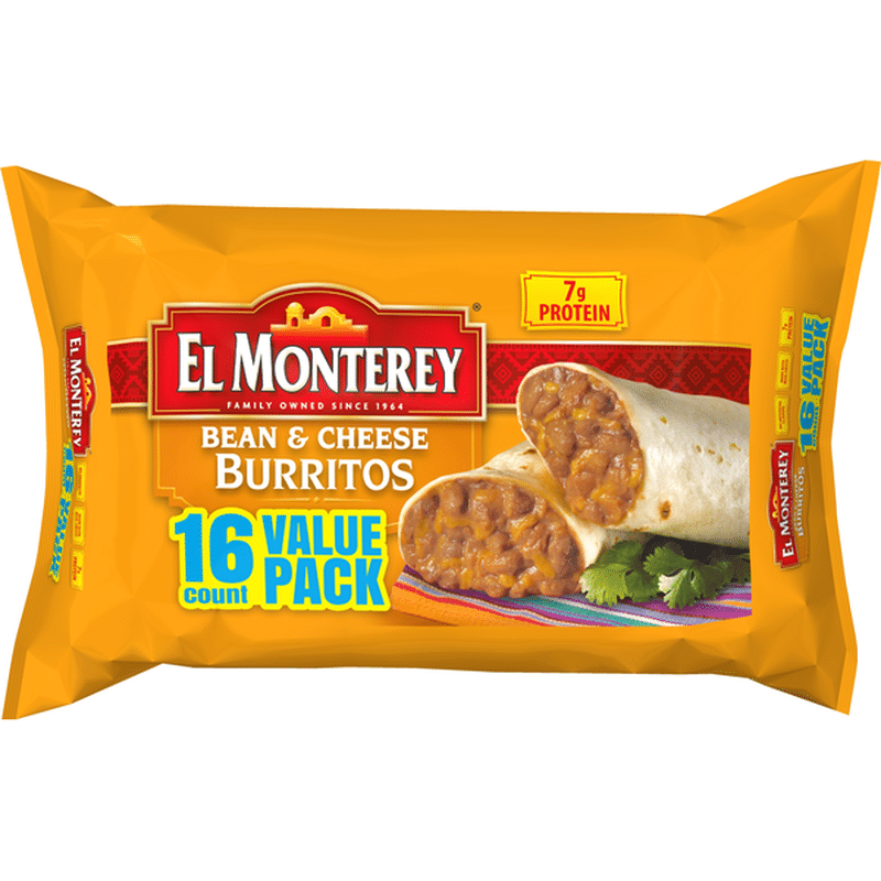 El Monterey Bean & Cheese Burritos (4 lb) - Instacart