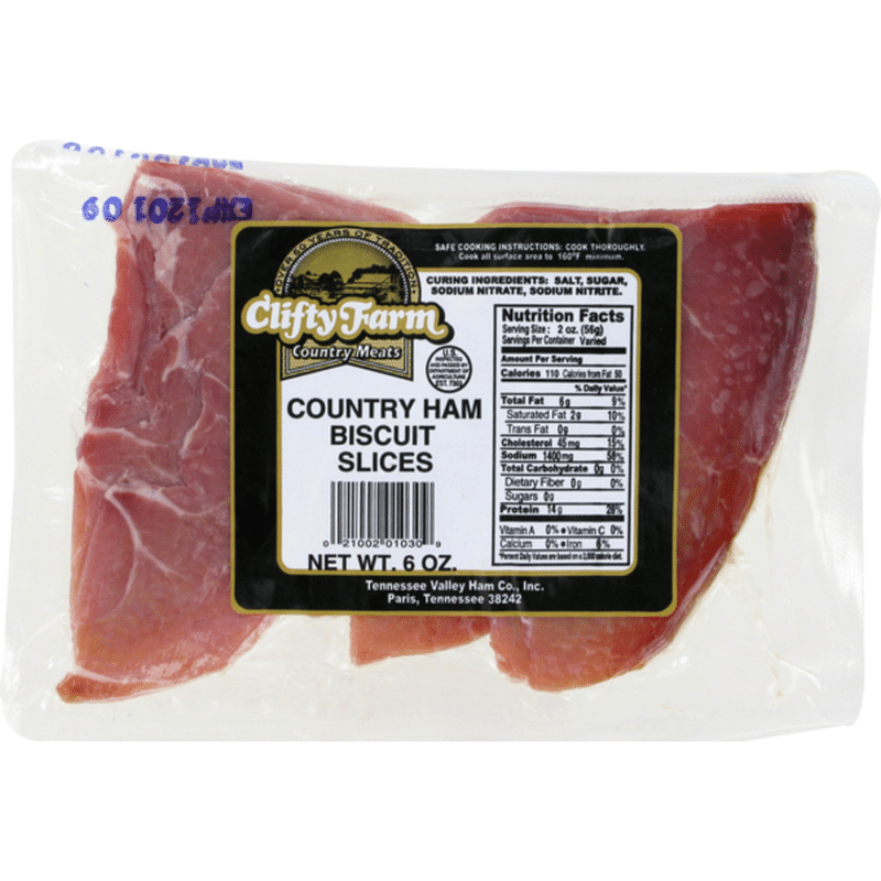 Clifty Farm Ham, Country, Biscuit Slices (6 oz) Instacart