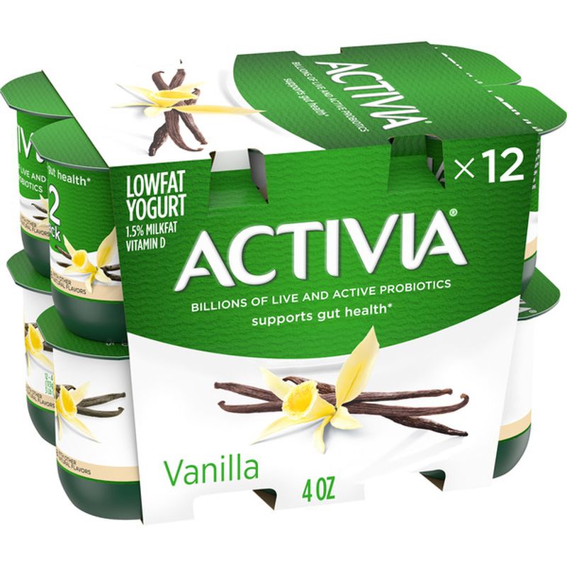 Activia Low Fat Probiotic Vanilla Yogurt (4 oz) - Instacart