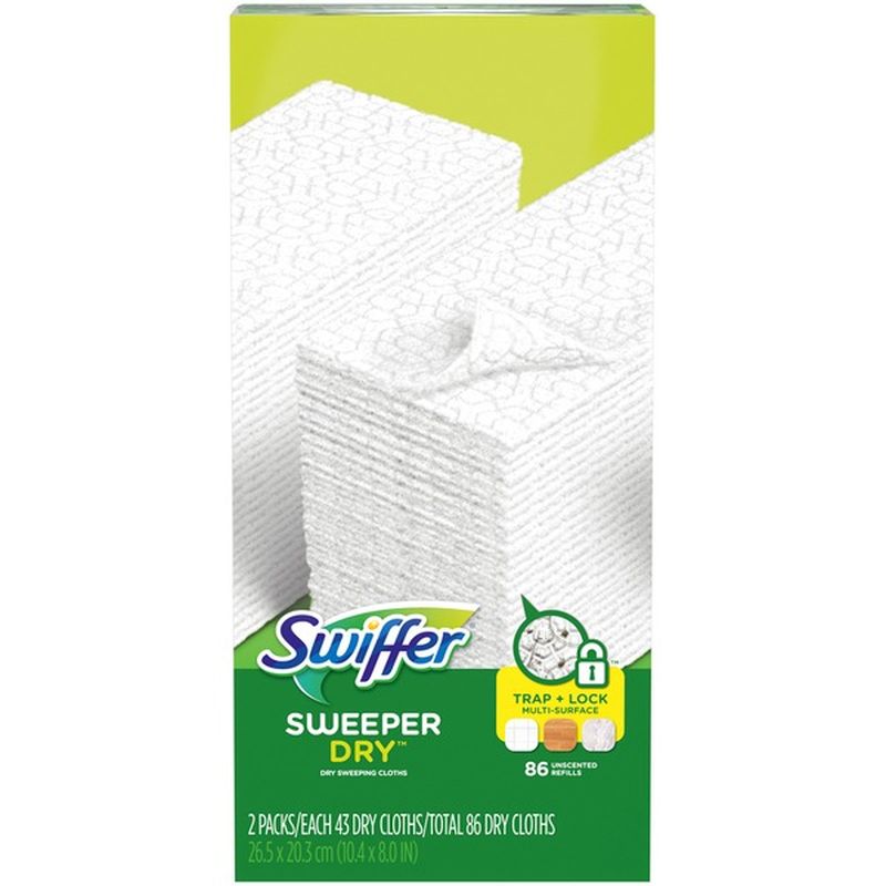 Swiffer Sweeper Dry Sweeping Pad, Multi Surface Refills for Dusters (86