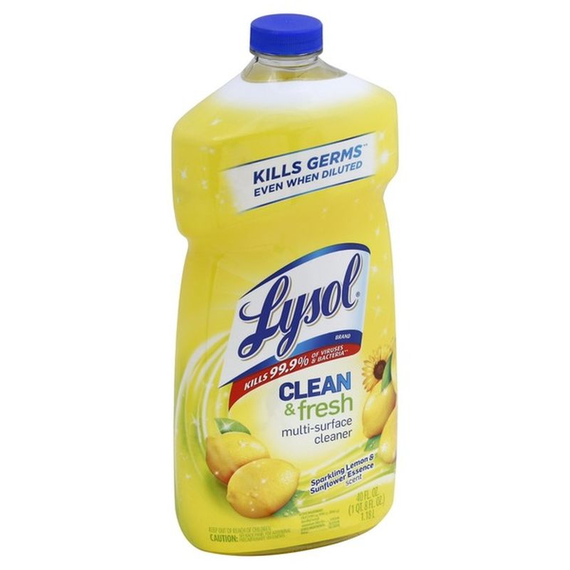 Lysol Multi-Surface Cleaner, Clean & Fresh, Sparkling Lemon & Sunflower ...