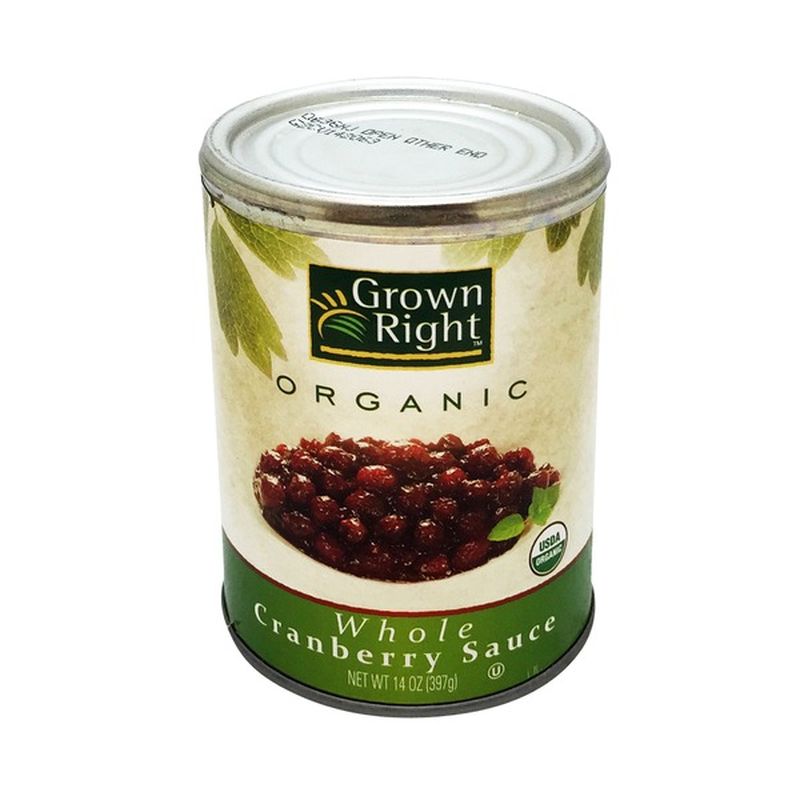 Grown Right Cranberry Sauce, Organic, Whole (14 oz) Instacart