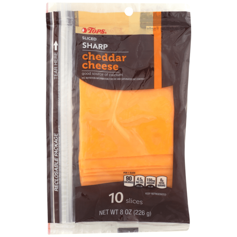 Tops Sharp Cheddar Sliced Cheese (8 oz) Instacart