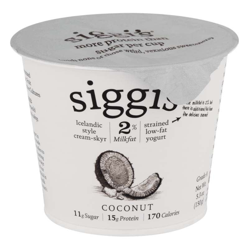 Siggi's 2% Coconut Skyr Icelandic Low-Fat Strained Yogurt (5.3 oz) from ...