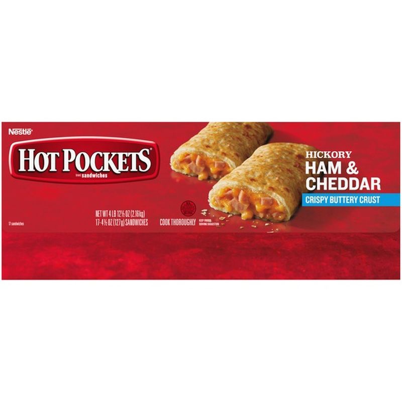 Hot Pockets Hickory Ham & Cheddar Frozen Sandwiches (4.5 oz) - Instacart