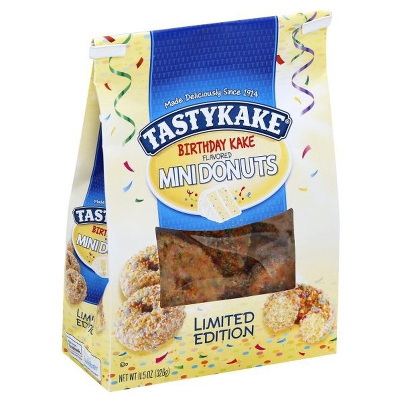 Tastykake Birthday Kake Flavored Mini Donuts (11.5 oz) - Instacart