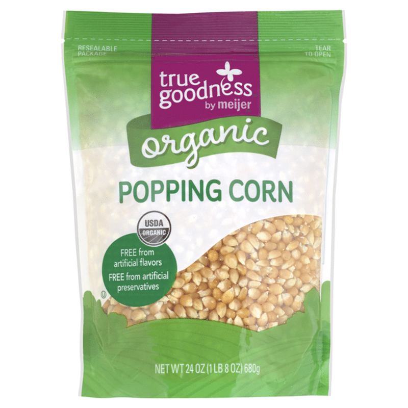 Meijer True Goodness organic YELLOW popping corn