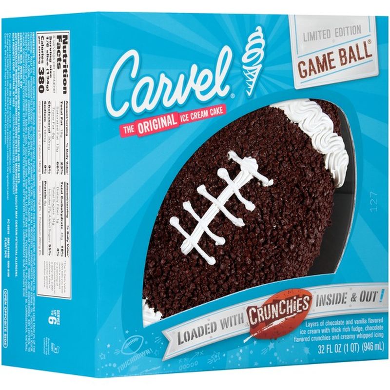 Carvel Limited Edition Holiday Football Ice Cream Cake (32 fl oz ...