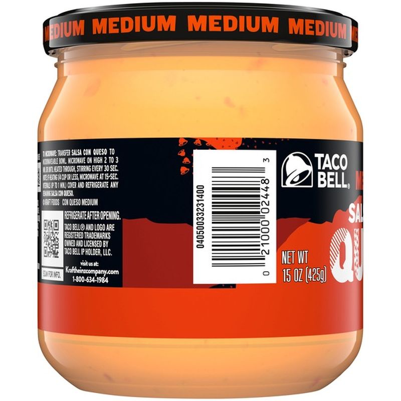 Taco Bell Home Originals Medium Salsa Con Queso Cheese Dip (15 oz