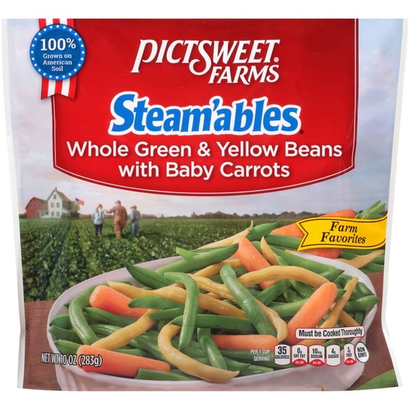 Pictsweet Farms Steamables Whole Green And Yellow Beans With Baby Carrots