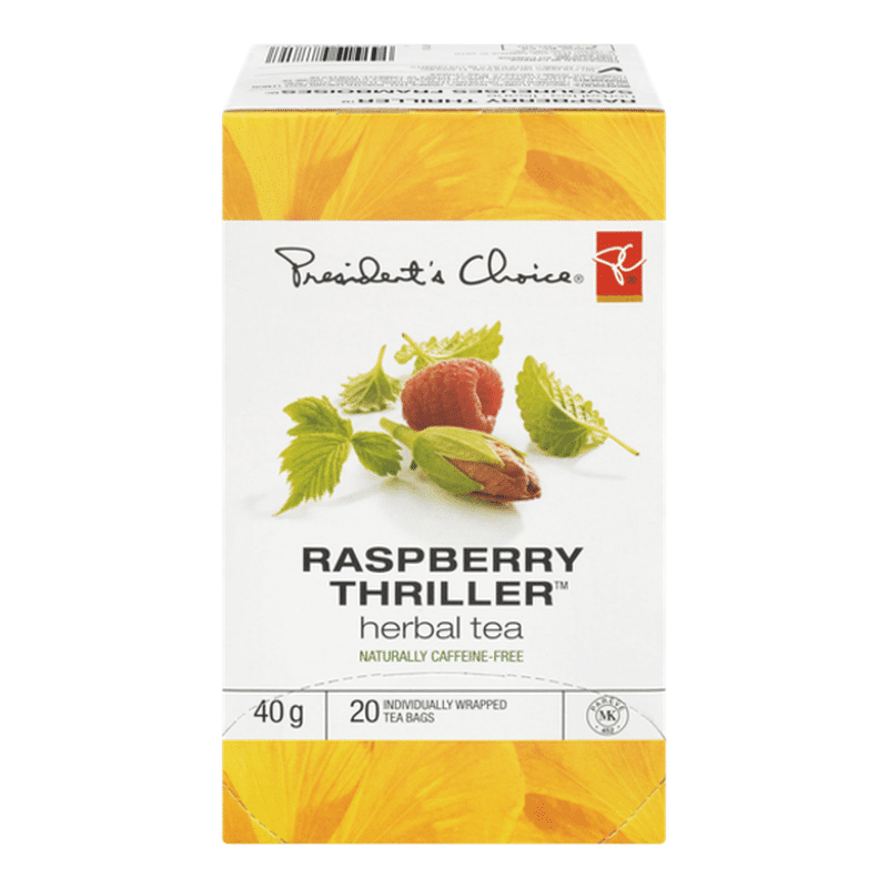 President's Choice Raspberry Thriller Herbal Tea (40 g) Instacart