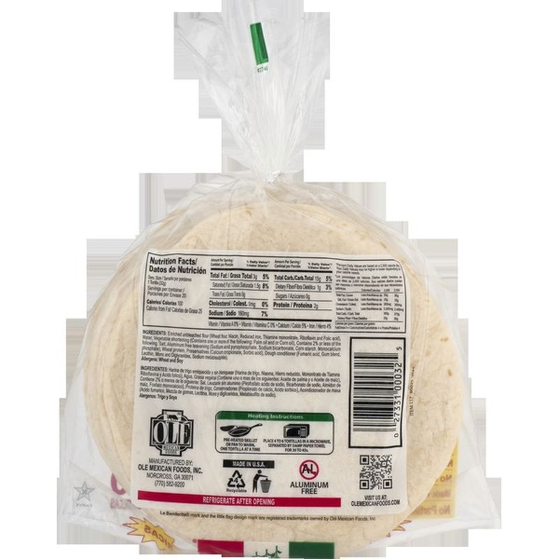 La Banderita Tortillas, Flour, Ricas, Family Pack (20 ct) Instacart
