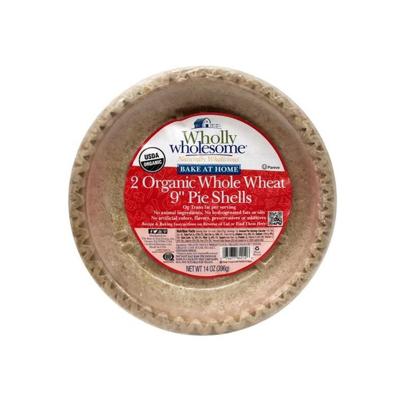 Wholly Wholesome Pie Shells, Organic, Whole Wheat, 9 Inch (2 each) from