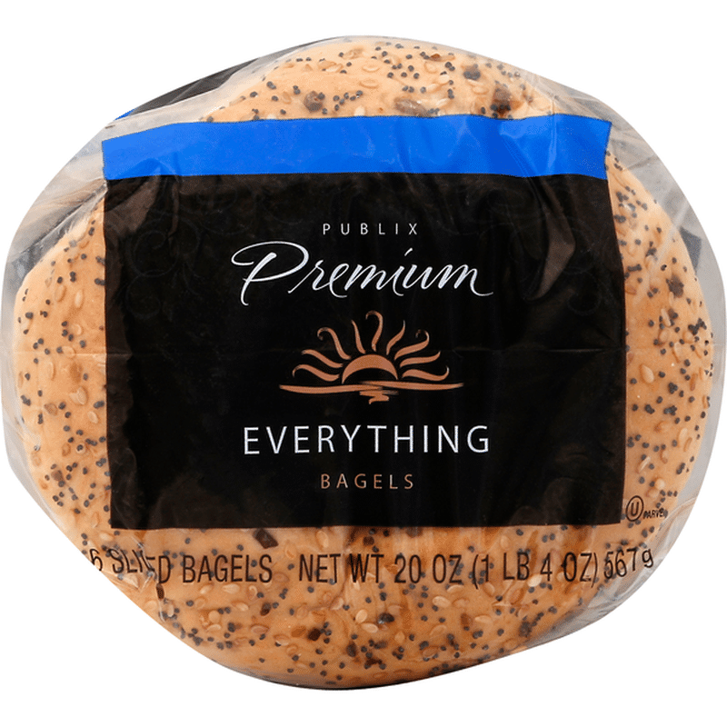Publix Premium Bagels, Everything (6 each) Instacart