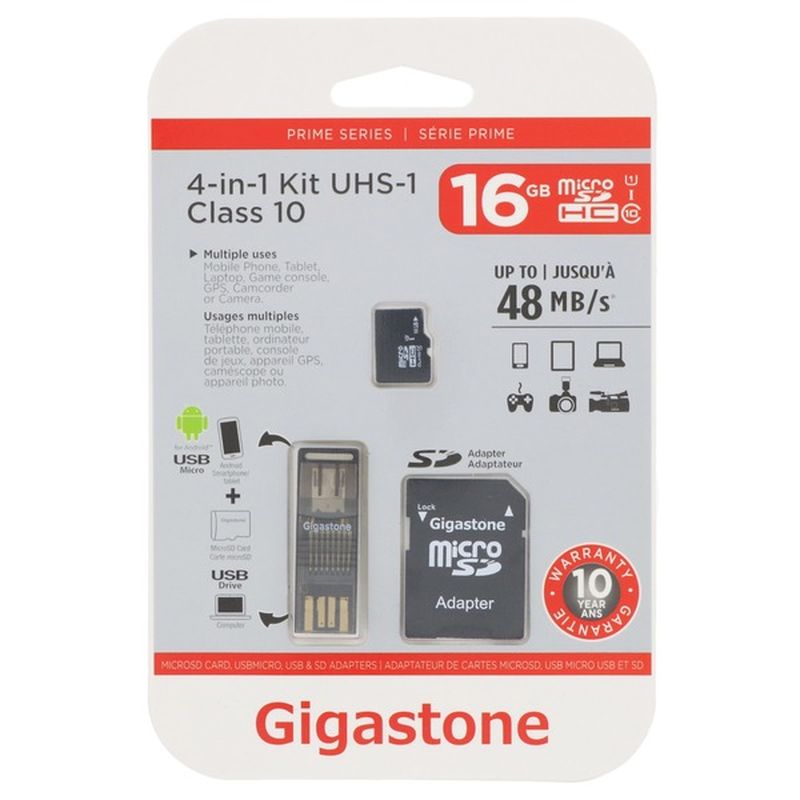 Gigastone 4N1 16 GB Micro SD Card