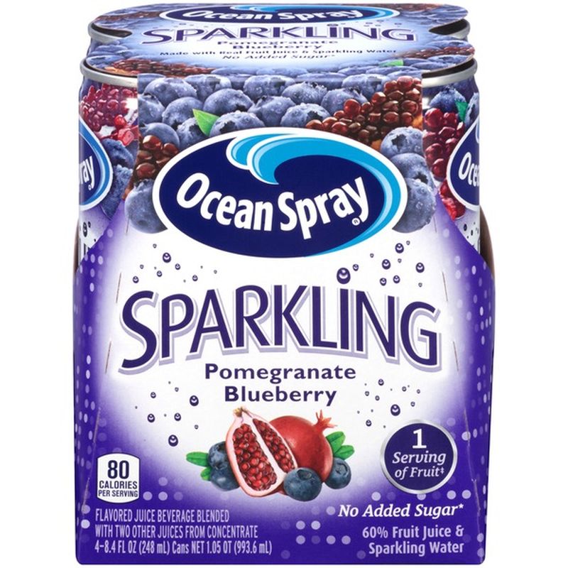 Ocean Spray Sparkling Pomegranate Blueberry Fruit Juice Drink (8.4 fl