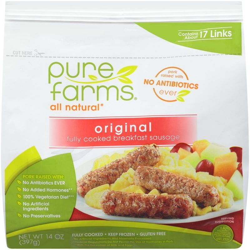 Pure Farms All Natural Original Fully Cooked Breakfast ...