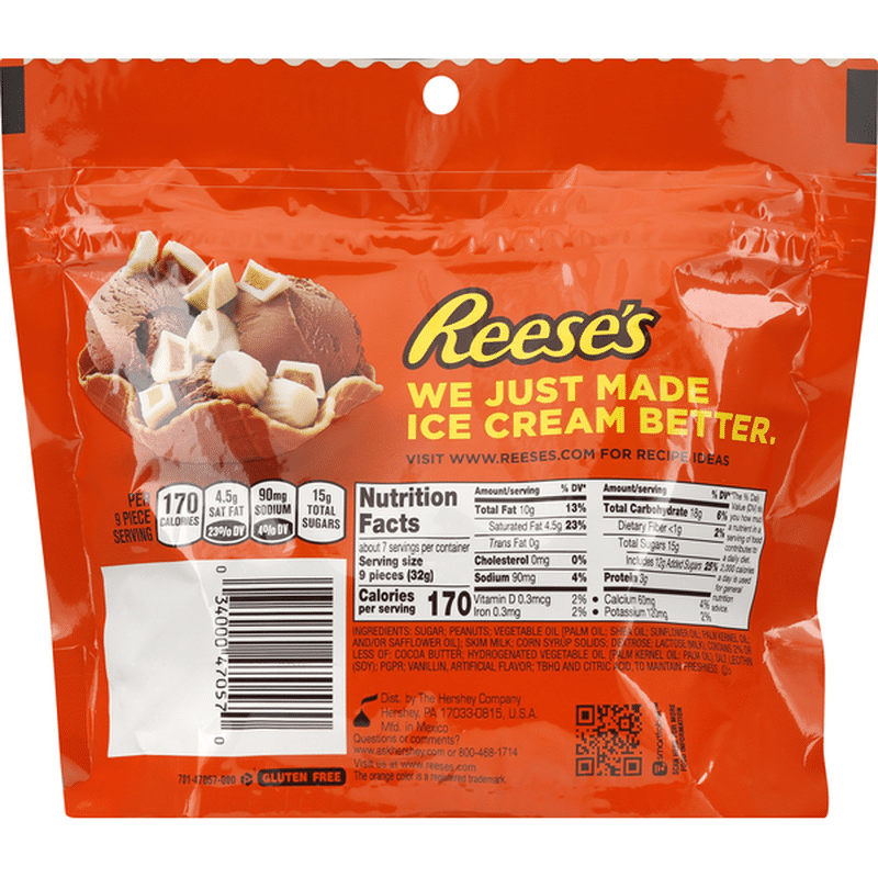 Reese's Peanut Butter Cups, Unwrapped, White, Minis (7.6 oz) Instacart