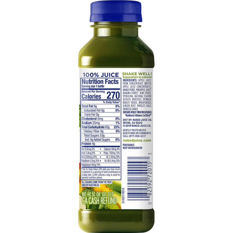 Naked Boosted Green Machine Juice Smoothie Fl Oz From Smart Final Instacart