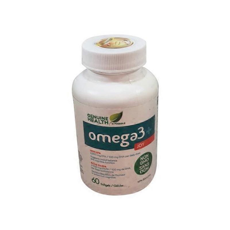 Genuine Health Omega 3 Plus Joy Daily Supplement (60 ct) Instacart