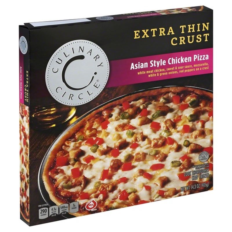 Culinary Circle Pizza, Extra Thin Crust, Asian Style Chicken (14.3 oz