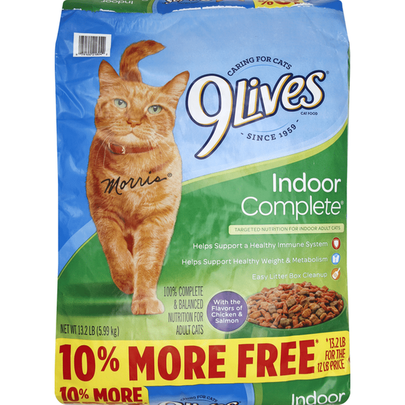 9 Lives Cat Food, with the Flavors of Chicken & Salmon, Indoor Complete