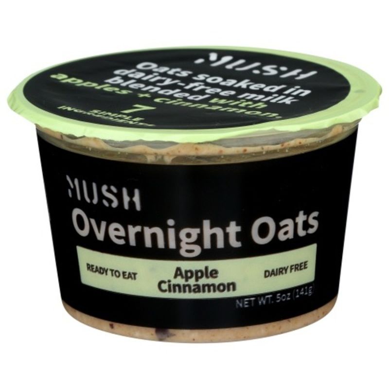 Mush Apple Cinnamon Overnight Oats, Healthy Breakfast, Gluten Free