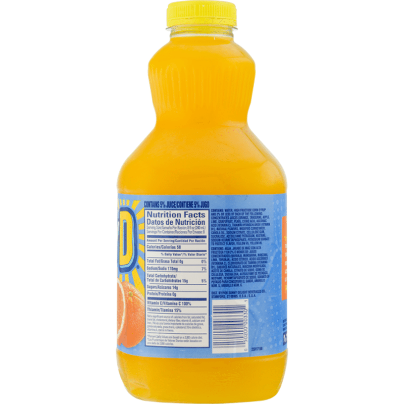 Sunny D Citrus Punch, Smooth Orange (64 Fl Oz) - Instacart