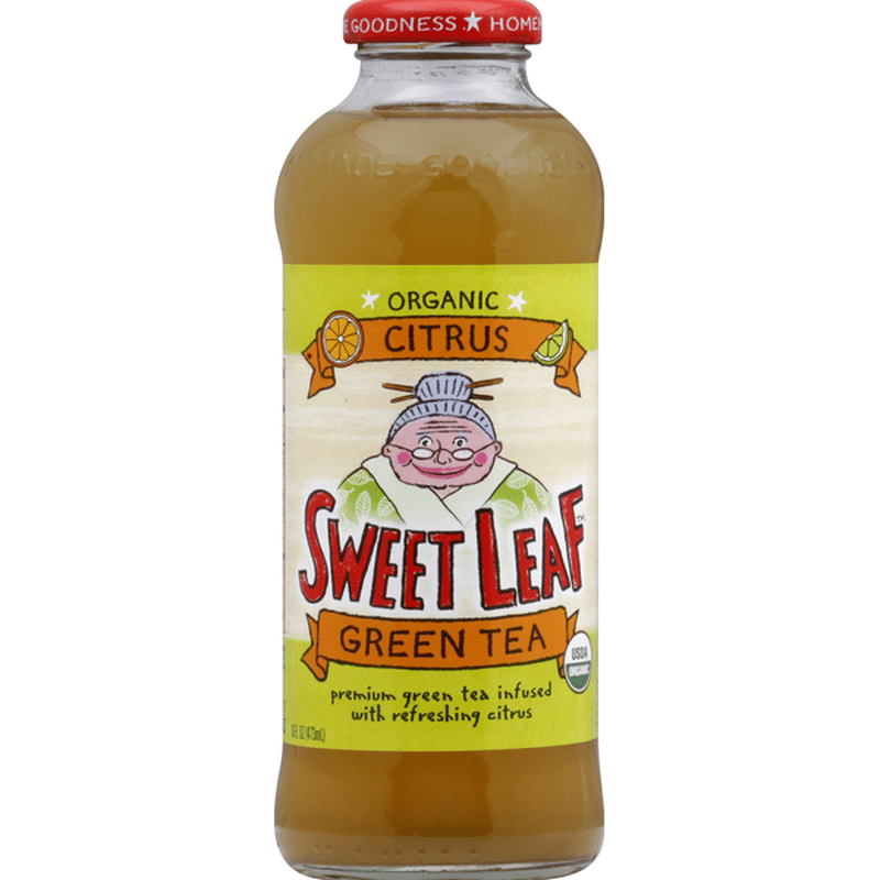 Sweet Leaf Tea Co Green Tea, Organic, Citrus (16 oz) Instacart