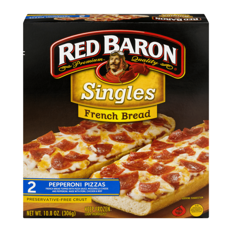 Red Baron French Bread Singles Pepperoni Pizzas (10.8 oz) from Stop ...