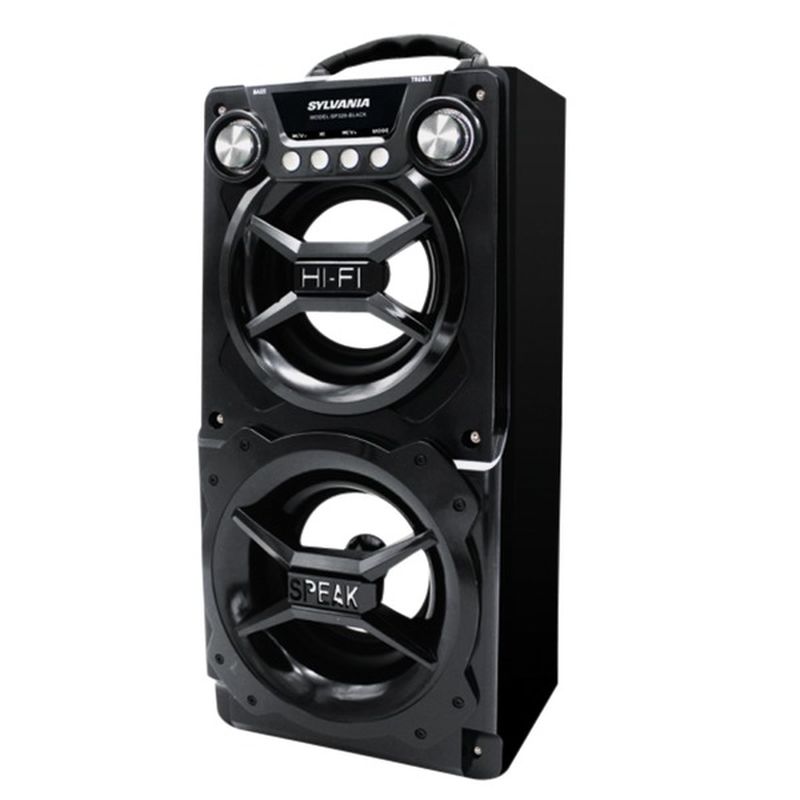 SYLVANIA Black Portable Bluetooth Speaker