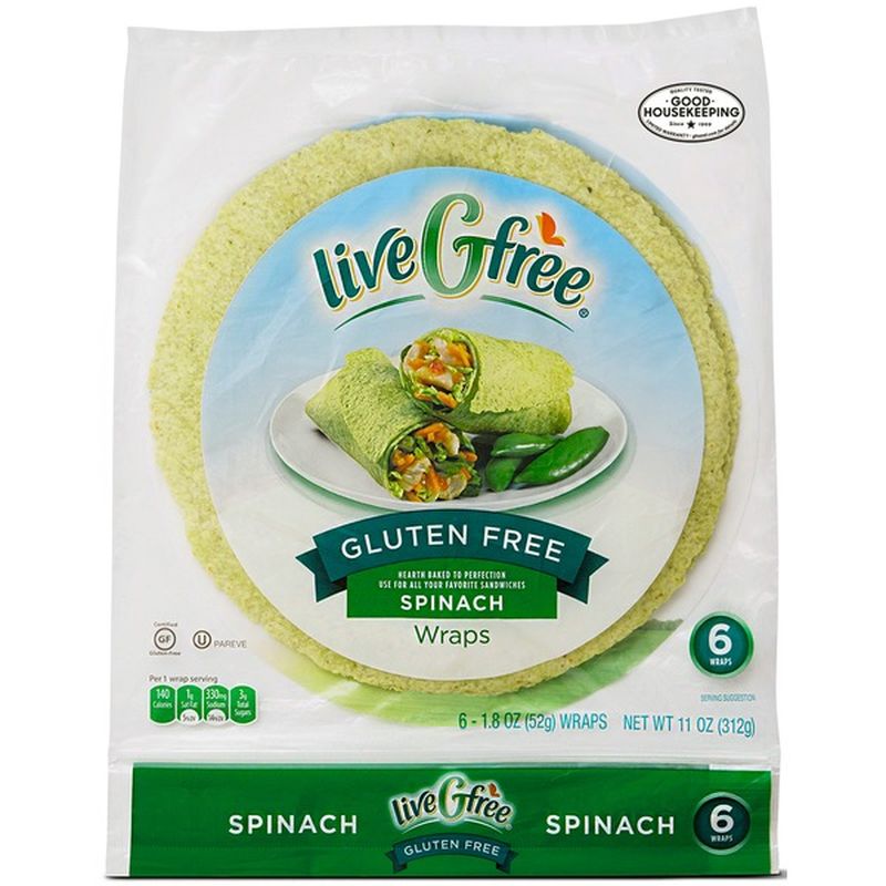 liveGfree Gluten Free Spinach Wraps (11 oz) from ALDI Instacart