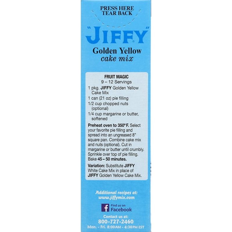 Jiffy Cake Mix, Golden Yellow (9 oz) Instacart