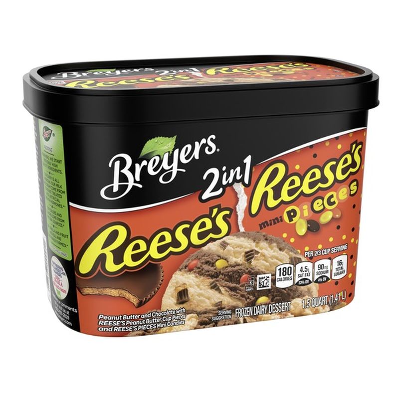 Breyer's Frozen Dairy Dessert 2in1 Reese's Reese's Pieces (1.5 qt) from ...