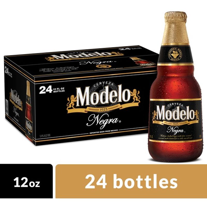 Modelo Negra Mexican Amber Lager Beer Bottles (12 fl oz) - Instacart