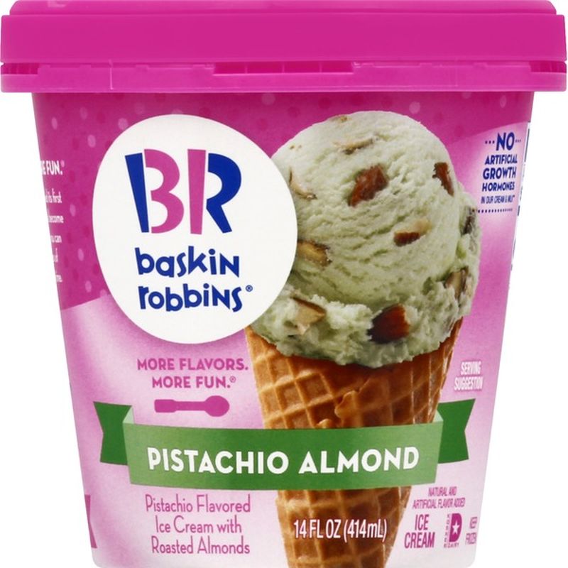 Baskin Robbins Ice Cream Pistachio Almond 14 Oz Instacart