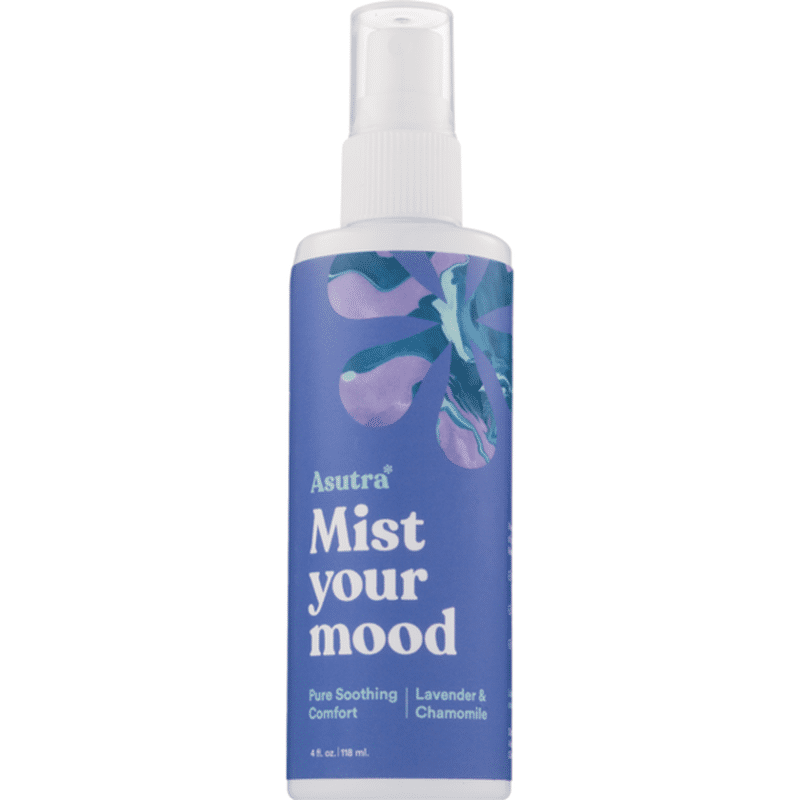 Asutra Pure Soothing Comfort Premium Aromatherapy Mist Relax Your Body & Mind Lavender & Chamomile Essential Oil Blend