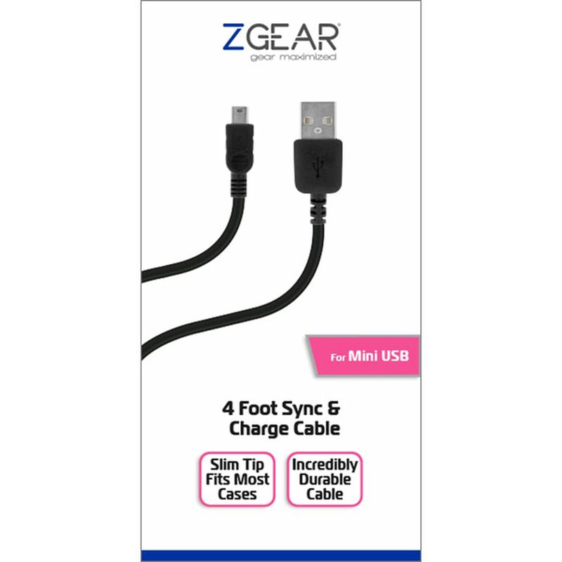 Mobile Market 4' USB-to-Mini USB Sync & Charge Cable