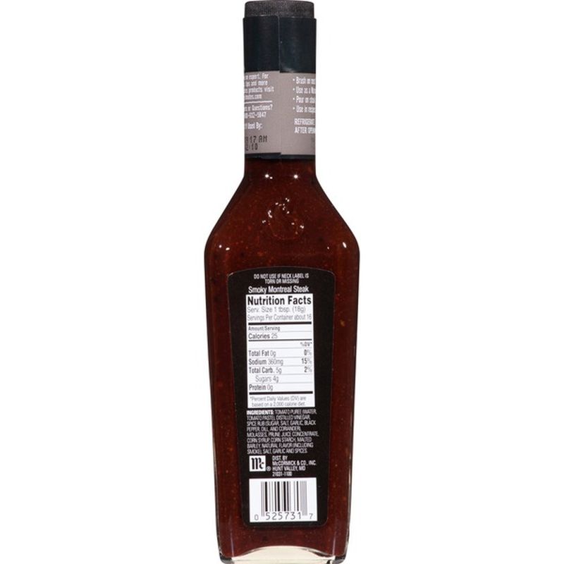 Mccormick® Premium Smoky Montreal Steak ™ Steak Sauce 10 Oz Instacart