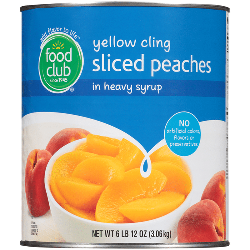 Food Club Yellow Cling Sliced Peaches In Heavy Syrup (3.06 kg) Delivery ...