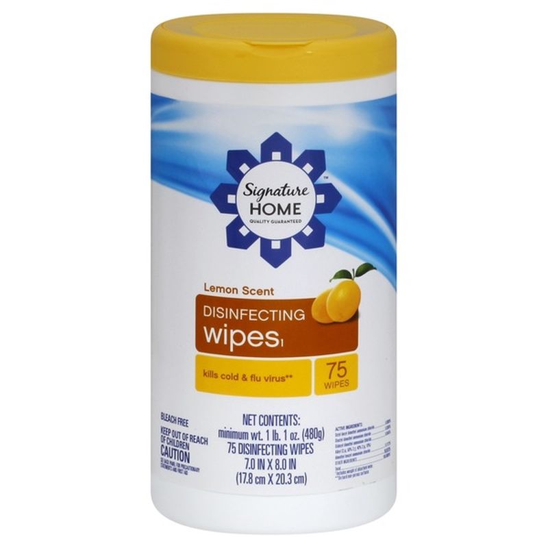 Signature Home Lemon Scented Disinfecting Cleaning Wipes