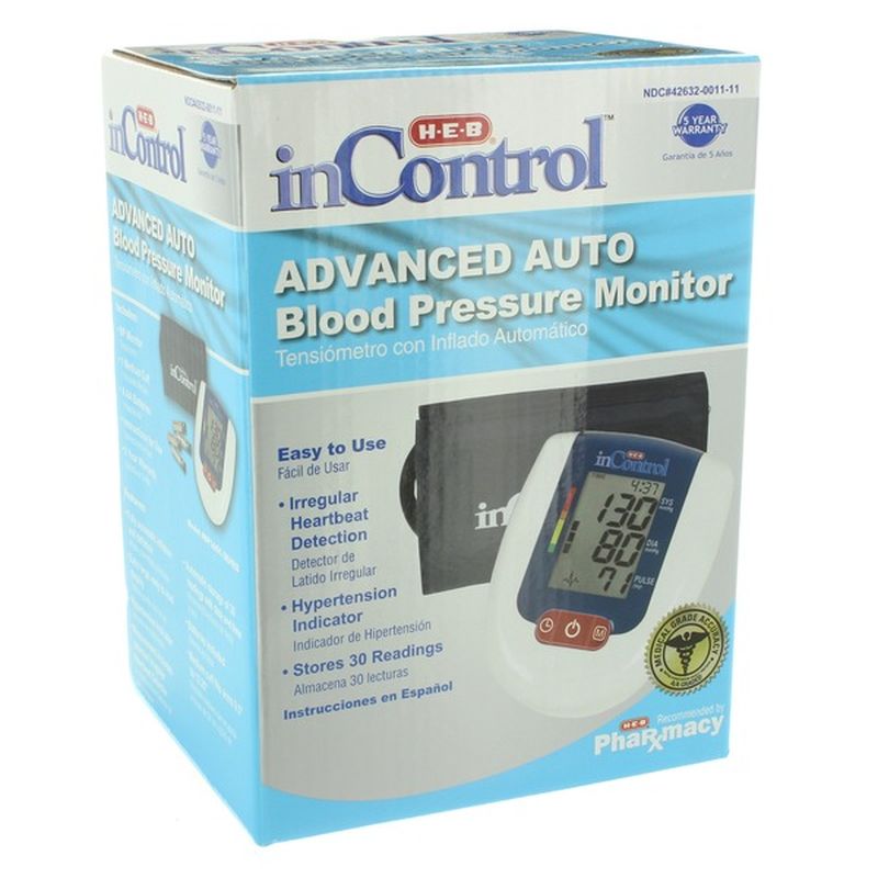 H-E-B In Control Advanced Auto Blood Pressure Monitor