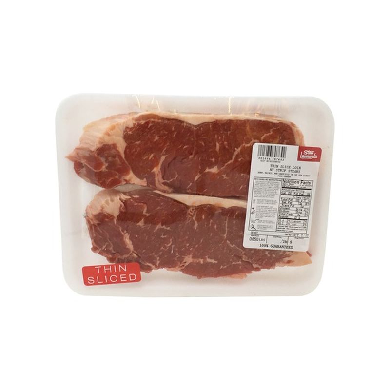 Thin Sliced New York Strip Steaks (lb) Instacart