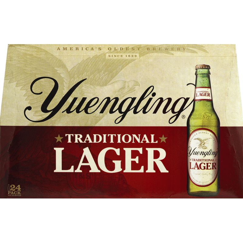 Yuengling Beer, Traditional Lager, 24 Pack (12 fl oz) - Instacart