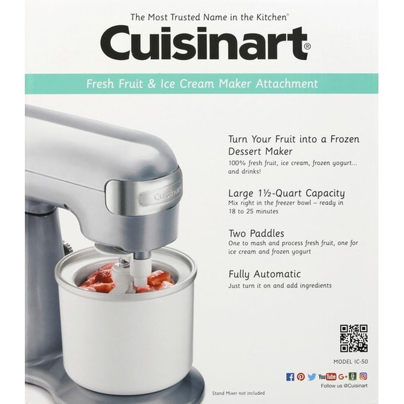 Cuisinart Fresh Fruit & Ice Cream Maker Attachment (1 each) Instacart