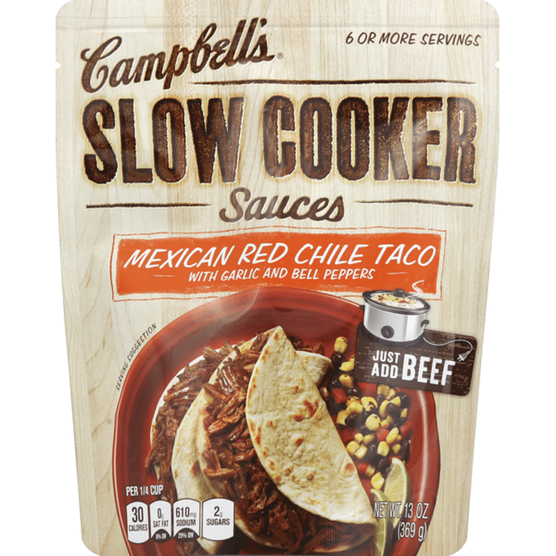 Campbell's Slow Cooker Sauces, Mexican Red Chile Taco (13 oz) Instacart