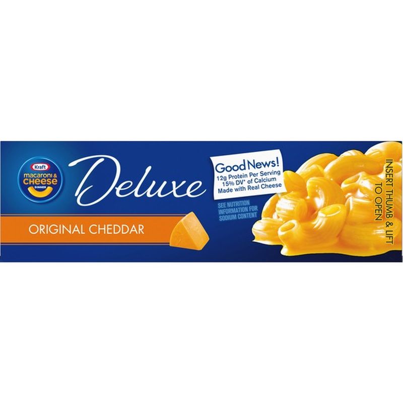 Kraft Deluxe Original Cheddar Macaroni & Cheese Dinner (14 oz) Instacart