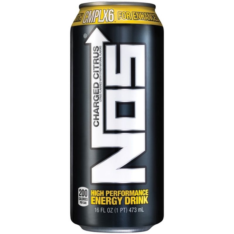 Nos Charged Citrus High Performance Energy Drink 16 Fl Oz Instacart