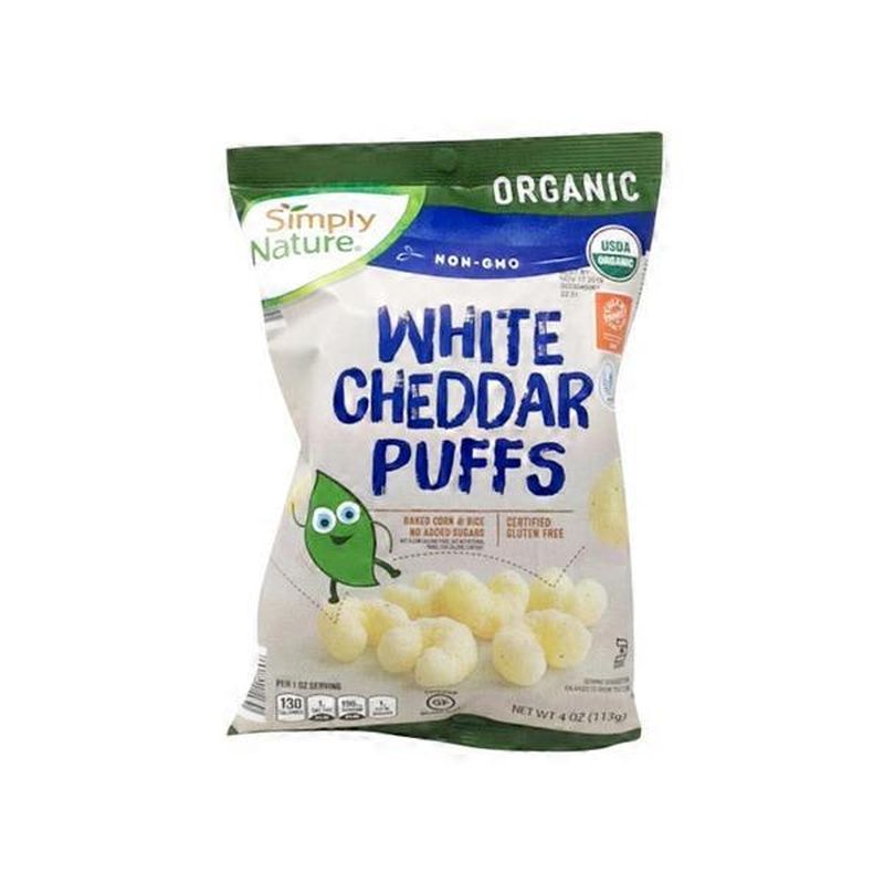 Simply Nature Organic White Cheddar Puffs (4 oz) Instacart